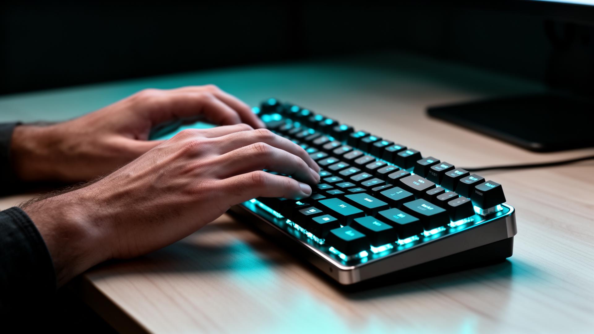 Premium mechanical keyboard close-up
